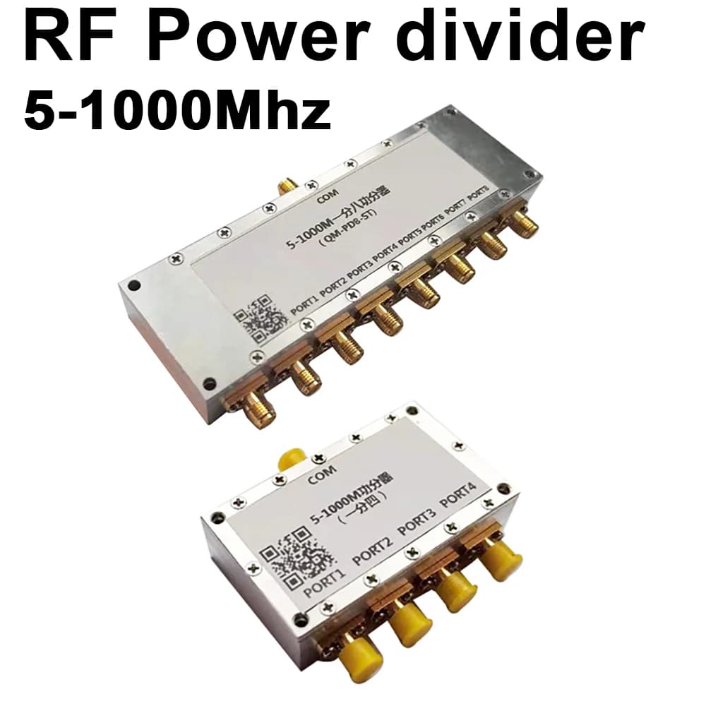 5-1000Mhz RF Power Divider 4/8 Segnale Combiner Splitter PER VHF UHF Short Medium Wave Walkie-talkie UHF VHF LORA Radio Amplificatore