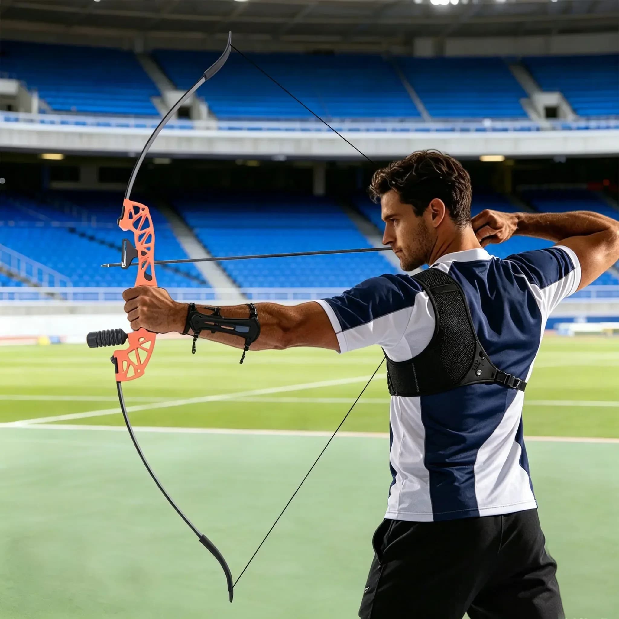 Recurve Bow with Arrows, Recurve Bow Set, Recurve Bow Suitable for Outdoor Target Training,Suitable for Outdoor Target Training