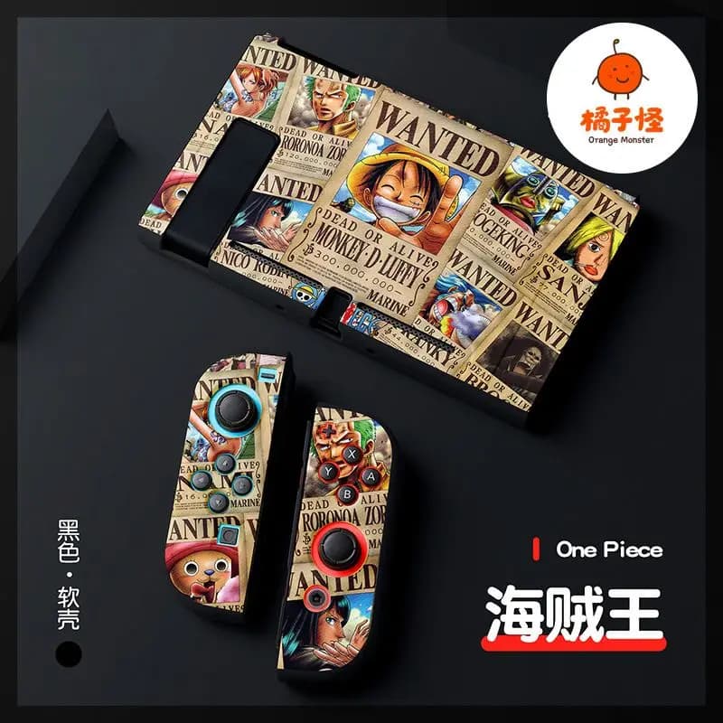 Luffy Tpu Anti-Collision Soft Shell Protective Case Cover for Nintendo Switch Oled Game Console Gamepad Controller Gift