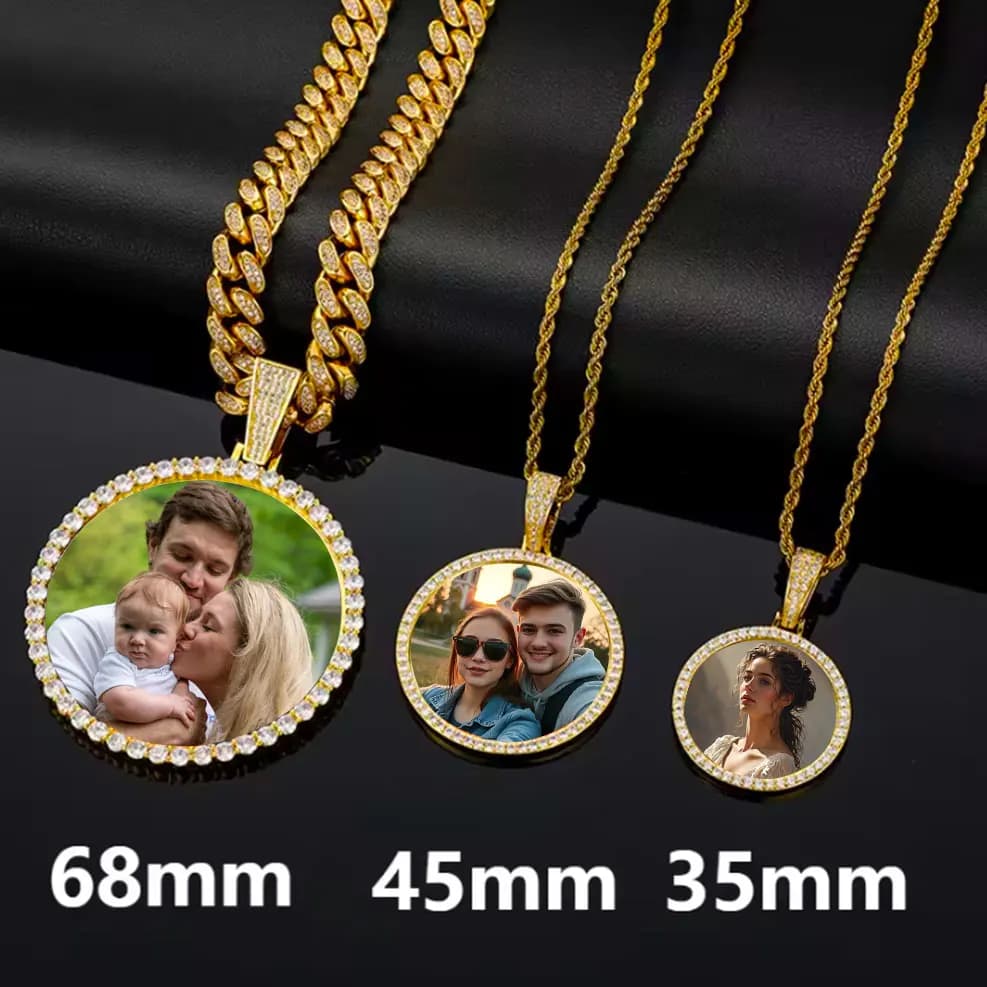 Necklace with custom photo Man Woman Custom jewelry with any image Gift pendant for mothers or lovers