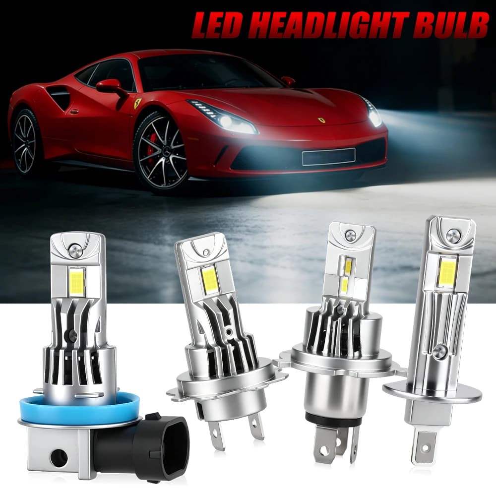 2 Lampadine LED H7 Canbus H1 H4 H11 H8 per Auto con Ventola Turbo, Luce 6500K, Faro Antinebbia LED Auto Plug&Play 12V