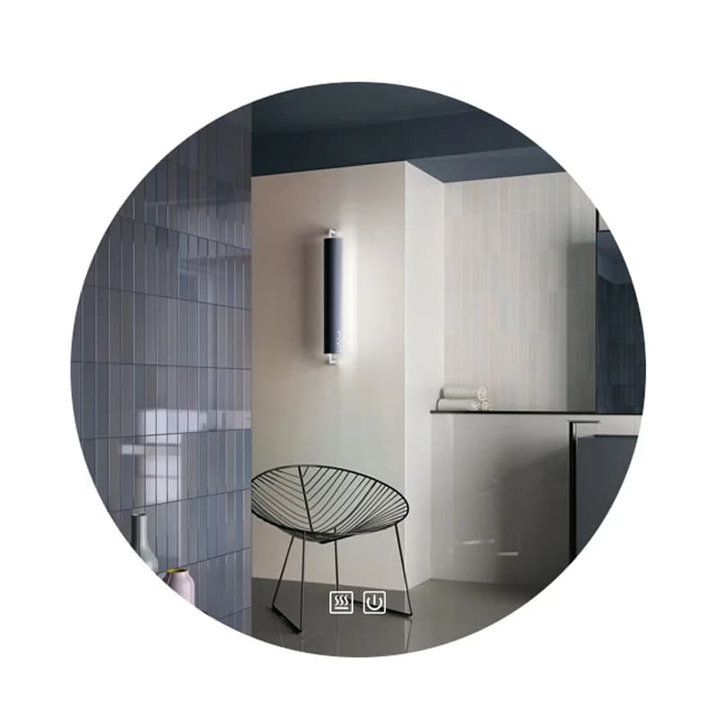 Specchio rotondo per bagno, specchio da parete intelligente a led, antiappannamento, per hotel, bagno, lavaggio a mano, specchio per WC