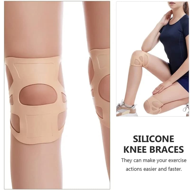 1 paio di ginocchiere in silicone ginocchiera rotulea per sport fitness basket badminton per menisco strappo ginocchio lesioni sollievo dal dolore