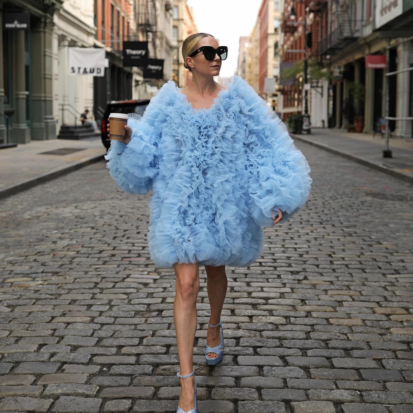 Mini abito Chic in Tulle a strati abito da ballo in Tulle arruffato a strati giacche da donna cappotto abito da sera abito da festa abbigliamento per eventi su misura