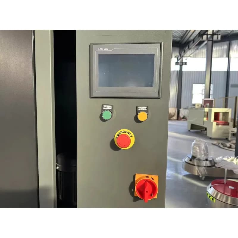 Nuovissima Macchina Automatica per Imballaggio Bagagli con Film Estensibile e Bilancia Integrata per Fabbriche, Hotel e Negozi