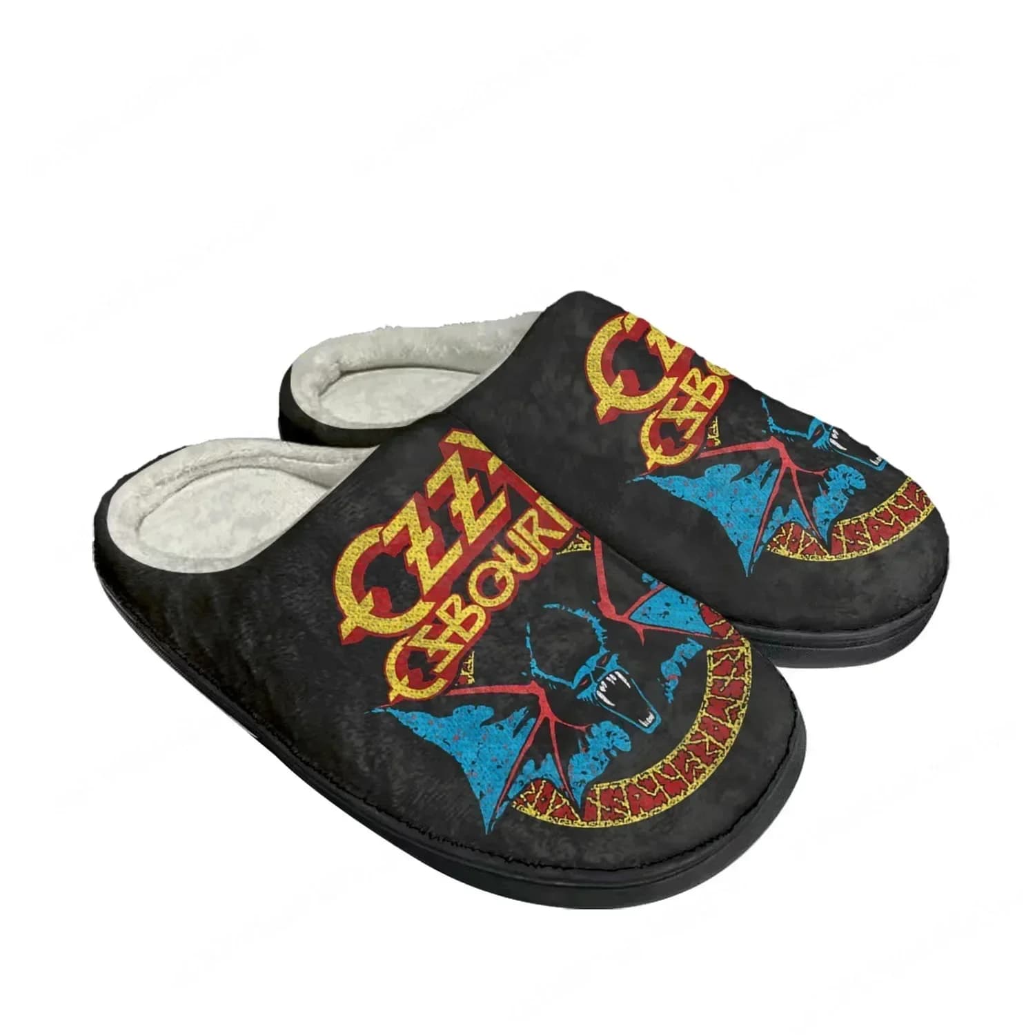 Ozzy Osbourne Metal Rock Singer Pop Home Cotton Custom Slippers Mens Womens Sandals Plush Bedroom Keep Warm Shoe Thermal Slipper