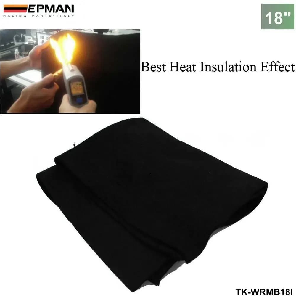 EPMAN Auto Fibra di Carbonio Saldatura Coperta Torcia Scudo Idraulico Dissipatore di Calore Scorie Fuoco Feltro 18 "x18" X1/4 per BMW E39 EP-WRMB18I