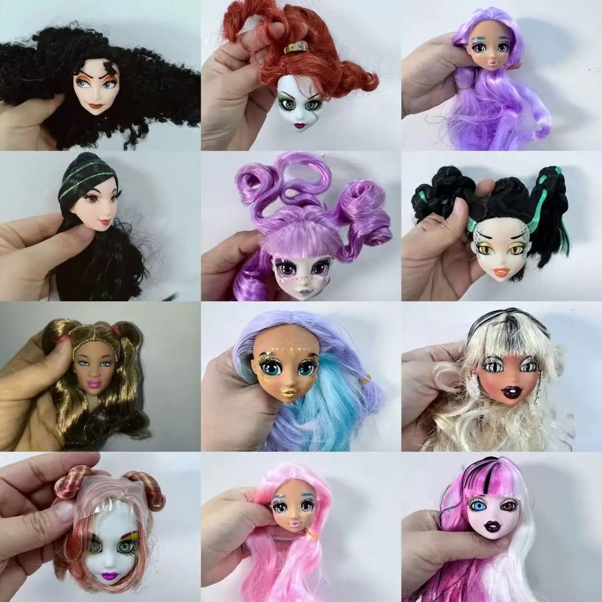 Bellissima bambola per il trucco Bratzdoll Bratzillaz Girls Love Cute Dolls Head Testa in plastica