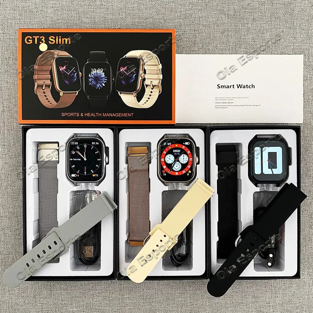 + 2 pcs Smart Watch woman 2.01 inch voice assistant waterproof smarthwhatch man Sport Smartwatch Fitness Tracler bracelet 2024 new