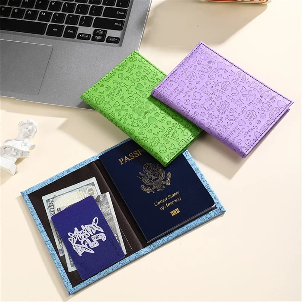 Porta passaporto Certificato personalizzato Borsa portaoggetti Portafoglio da viaggio Porta carte semplice per bagagli da uomo
