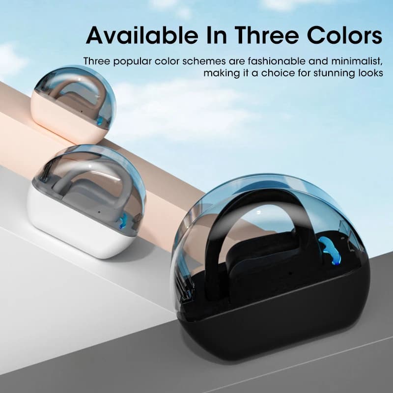 Bluetooth 5.3 OWS Wireless Headphones with Ear Hook, HIFI Stereo Sports Headphones with Long Life Battery
