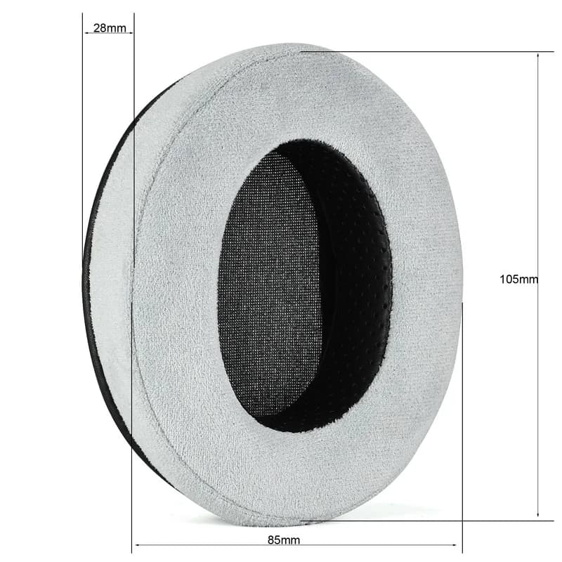 Matte Gray Breathable Fabric Ear Cushions Compatible With CORSAIR HS35 HS40 Gaming Headset Noise Isolation Replacement Parts
