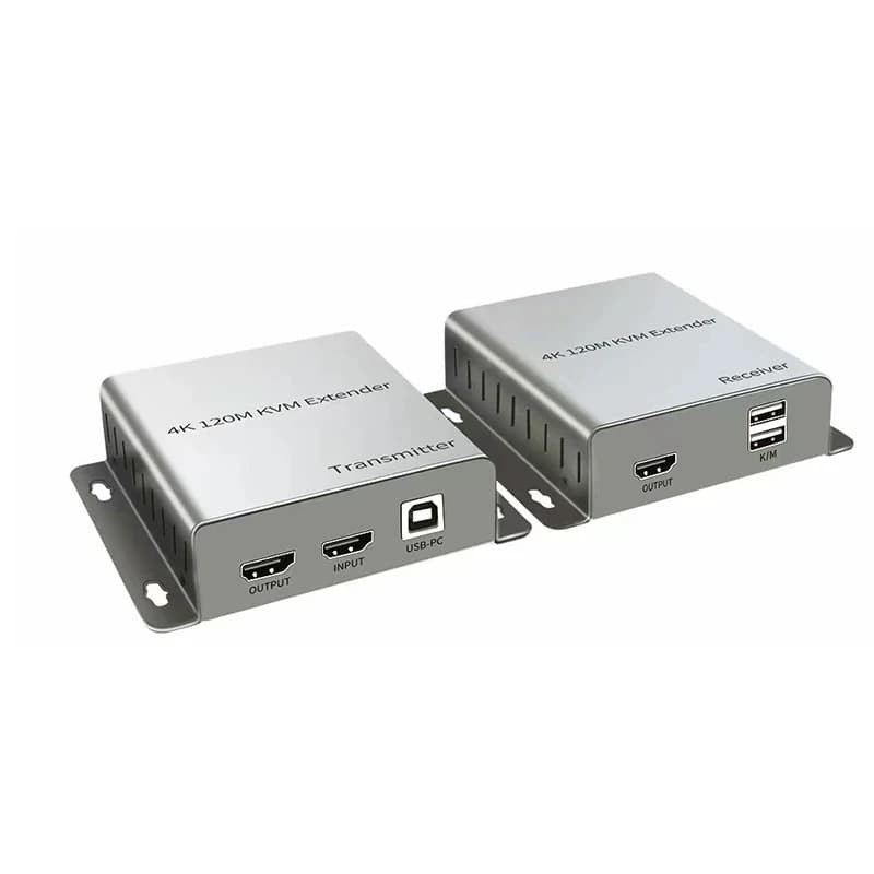 HDMI KVM 4K 120M video extender on Rj45 Cat5e/6 vs 1080P 60M HDMI KVM USB Extender cable with loop-out keyboard mouse support
