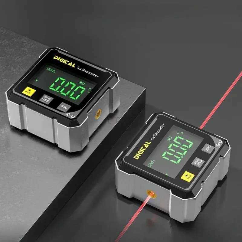 Inclinometro goniometro digitale tascabile Display digitale professionale Indicatore angolare Laser a livello elettronico magnetico da 360 gradi