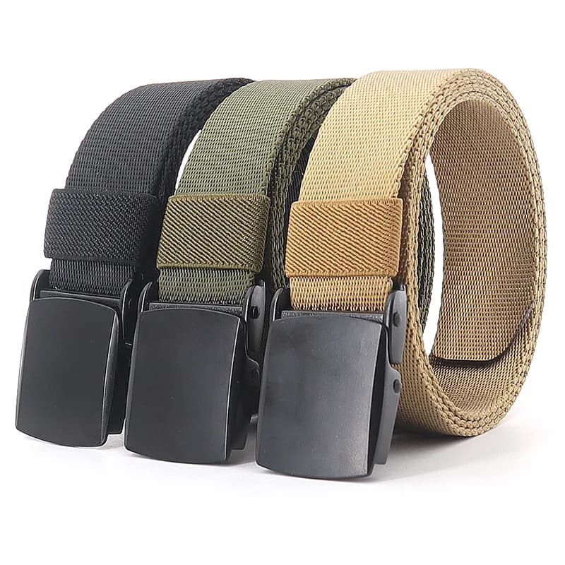 Cintura Casual Leggera in Nylon da 32mm con Fibbia in Lega di Zinco, Cinturino alla Moda per Uomini, Donne, Studenti, Sport all'Aperto, Jeans