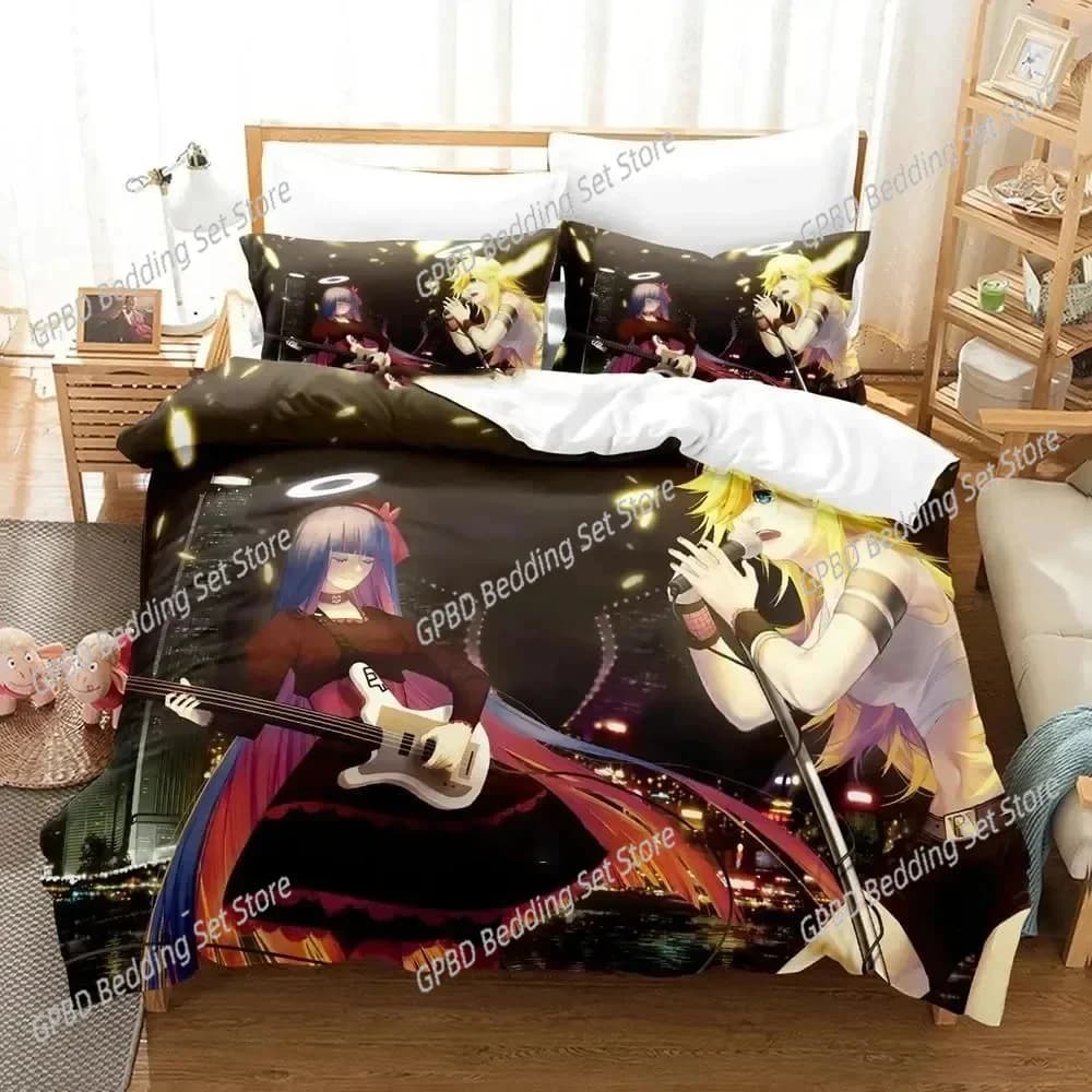 Anime Panty Stocking Garterbelt Bedding Set 3D Printed Suitable for Bedroom Duvet Cover Set With Pillowcases Kids Home Textile