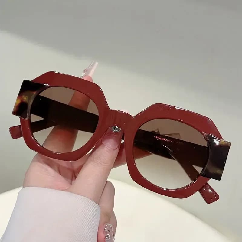 Polygon Rim Sunglasses Men 2025 New in Fashion Gradient Candy Color Casual Sun Glasses Women Trendy Brand Design Shades 20000029