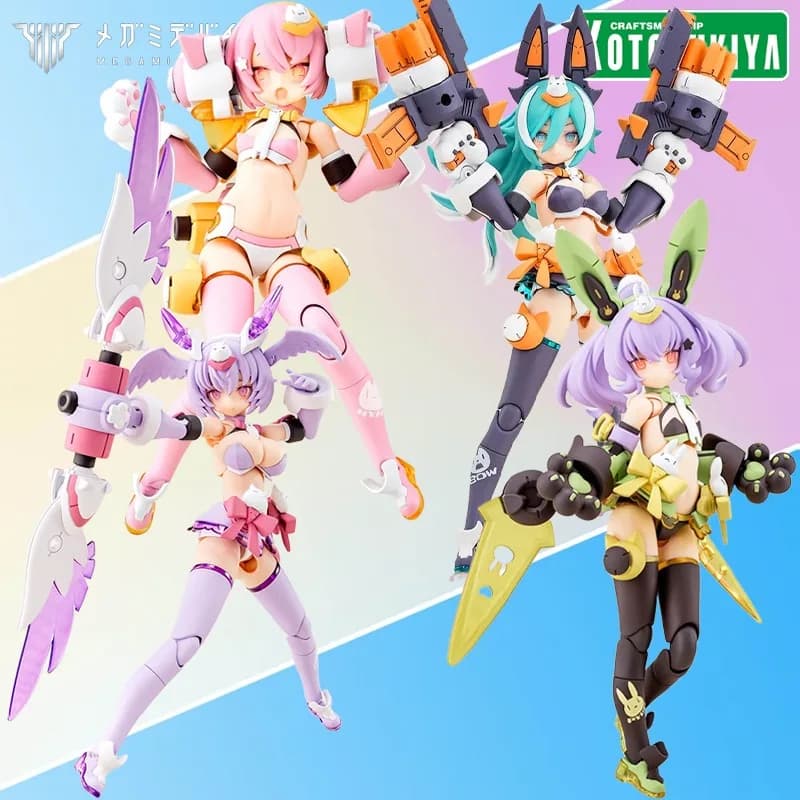 Kotobukiya Serie di dispositivi Megami originali PUNI MOFU Coniglio Coniglio, Gatto, Gufo, Lupo Modello assemblato in plastica Modello giocattolo da collezione