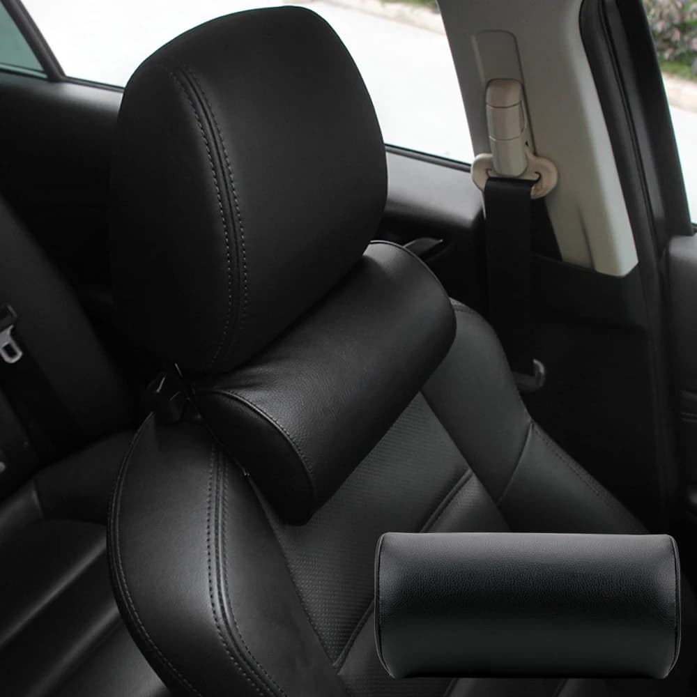 Cuscino di supporto per la sicurezza della testa confortevole da viaggio in pelle cuscino per poggiatesta automatico protezione per il collo cuscino per il collo del seggiolino Auto