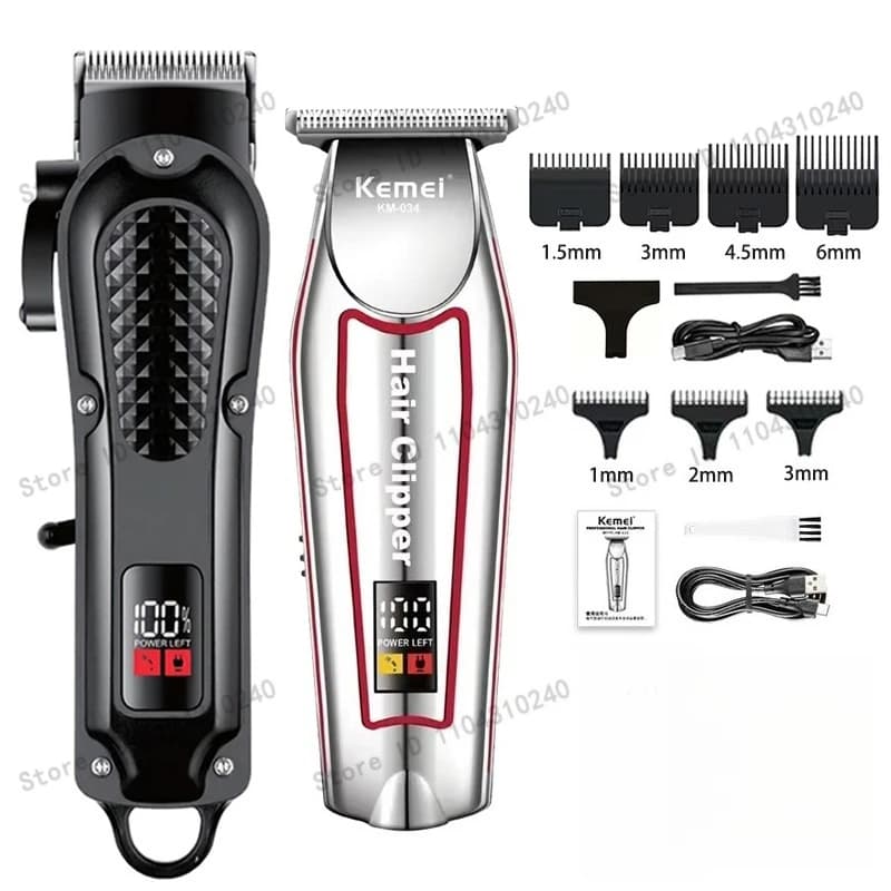 Professional haircuts Rechargeable electric haircuts Haircut with USB charge for barbers KM-034 GW-9775 Kit