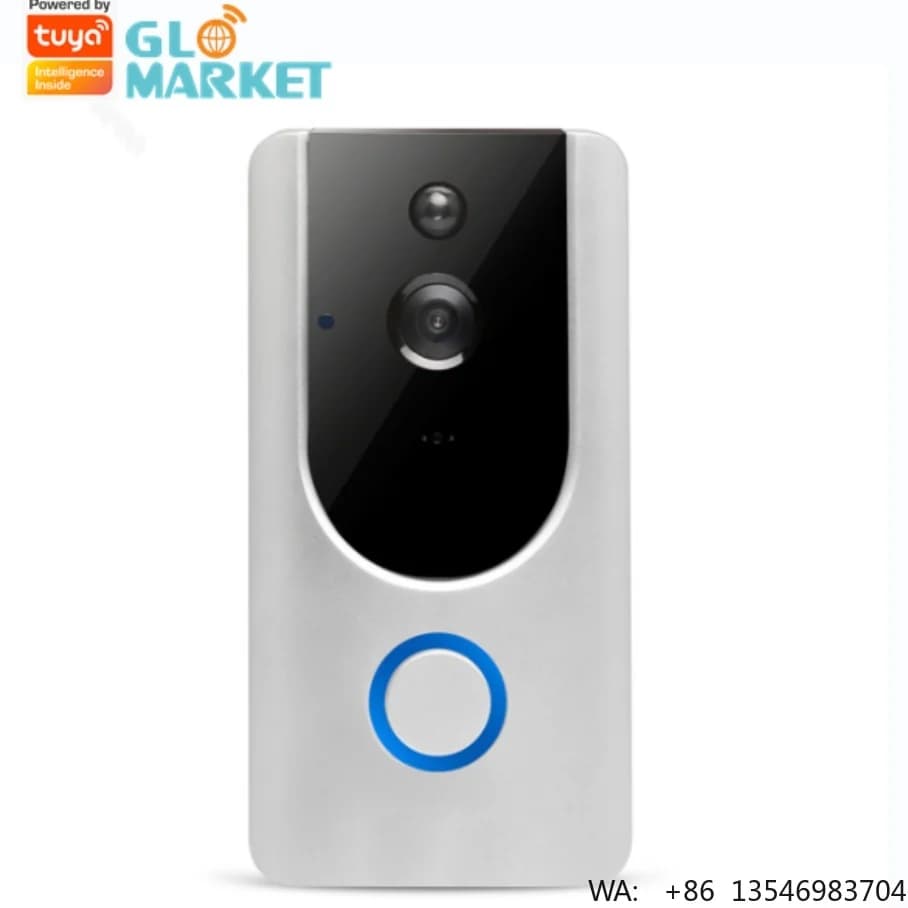 Glomarket Tuya Videocitofono WiFi Smart 1080p con Telecamera Wireless, Controllo APP, Casa Intelligente Moderna