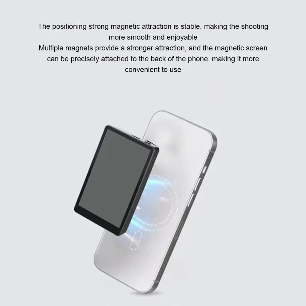 Schermo di visualizzazione selfie magnetico posteriore per smartphone per Iphone Android per Vlog Selfie Live Proiettore per schermo con telecomando wireless
