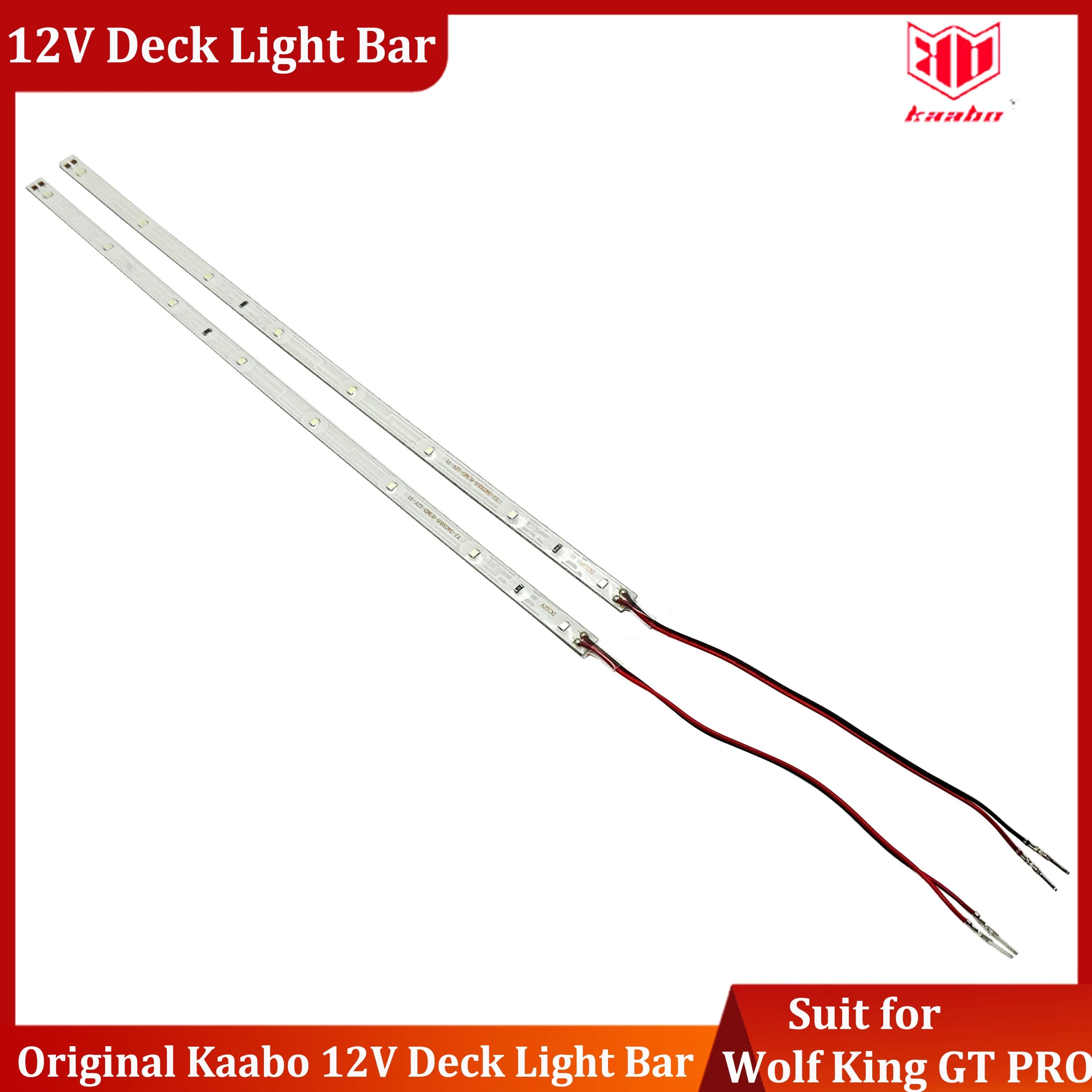 Barra luminosa originale Kaabo Wolf Warrior GT Pro L12V per monopattino elettrico Kaabo Wolf King GT Pro, parte della striscia LED.