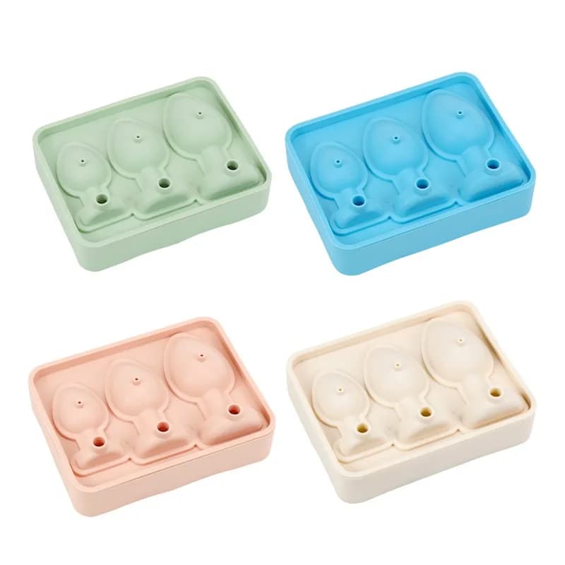 Stampo per cubetti di ghiaccio in silicone con coperchio, facile da riempire e rilasciare, divertente stampo per ghiaccio a forma di plug anale in silicone.