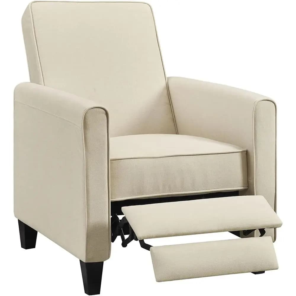 Poltrona Reclinabile Imbottita per Spazi Compatti, Design Ergonomico con Braccioli