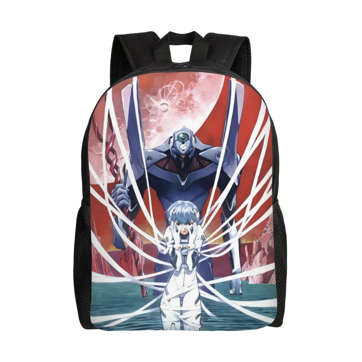 Zaini Personalizzati E-Evangeliones Anime Comic per Donne e Uomini, Borsa alla Moda per College e Scuola, Borse per Film