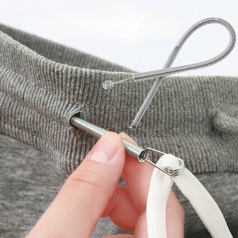 Clip per infila corda per infila coulisse a molla per la sostituzione del cordoncino per felpe con cappuccio e pantaloni