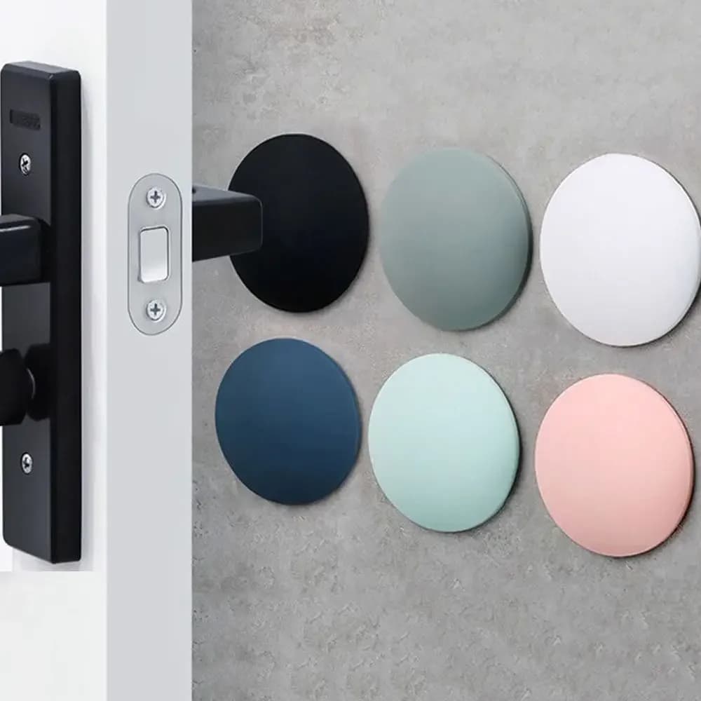 Paracolpi in Silicone per Porta, Protezione Murale, Ammortizzatore Maniglia Porta Camera da Letto, Cuscinetto Antiurto Autoadesivo, Accessori Pratici per Mobili