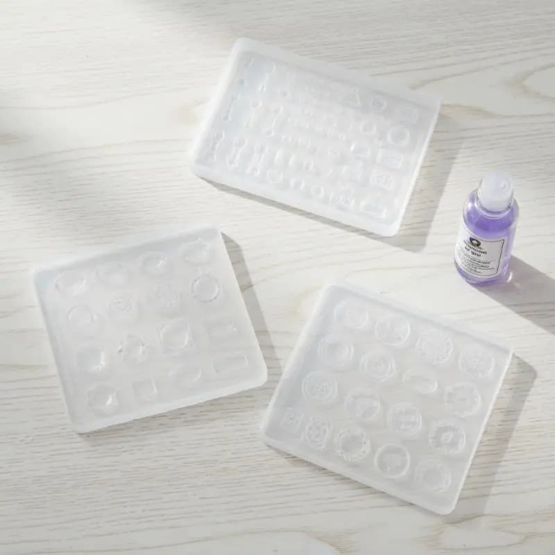 Stampo in Silicone Trasparente per Nail Art, Mini Stampo a Forma di Piatto, Modelli 3D in Rilievo per Manicure