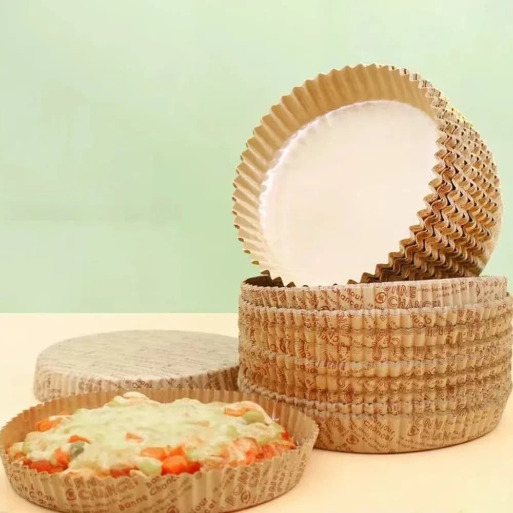 50 Pieces Rope Covers for Pizza Rolls, Multi-Measurement, Anti-Agents and Waterproofs, Pizza Card Trays, Air Fryer Paper, Copping Applications