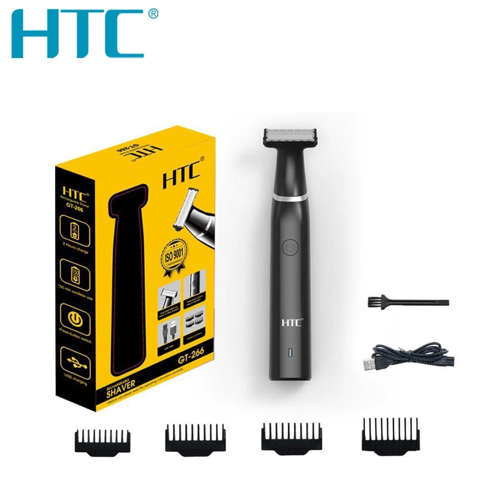 HTC men's electric haircut to a blade for pubic hair, haircut for body hair care, for man, bikini epilator, rechargeable shaver