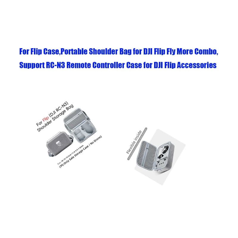 For Flip Case,Portable Shoulder Bag for DJI Flip Fly More Combo,Support RC-N3 Remote Controller Case for DJI Flip Accessories