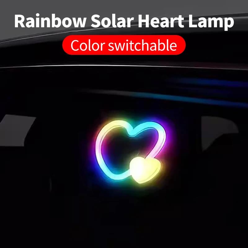 Luce LED colorata per finestrino triangolare dell'auto, luce solare d'atmosfera, senza fili, decorazione wireless, luce al neon.