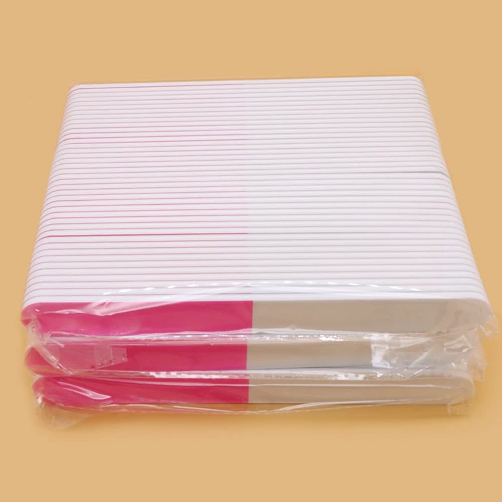 100 Pezzi Lima per Unghie a 3 Lati 600/1200/3000 Grit, Striscia Lucidante Professionale per Manicure, Accessori per la Cura delle Unghie