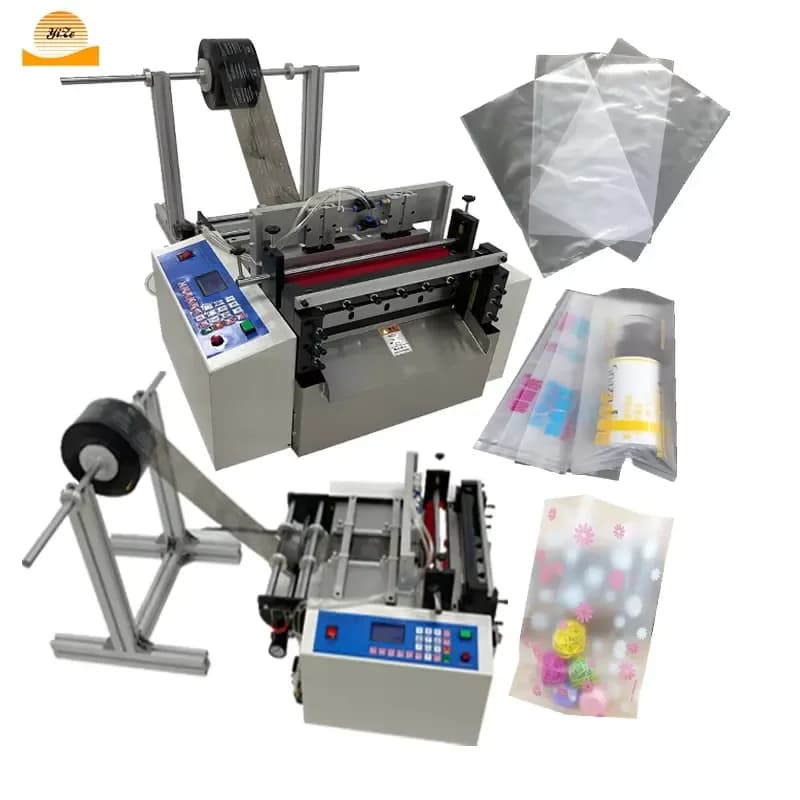 Small Self Closing Plastic HDPE PE PO Bag Making Machine Sewing Machine to Make Bags Carry Bag Handle Punching Maker