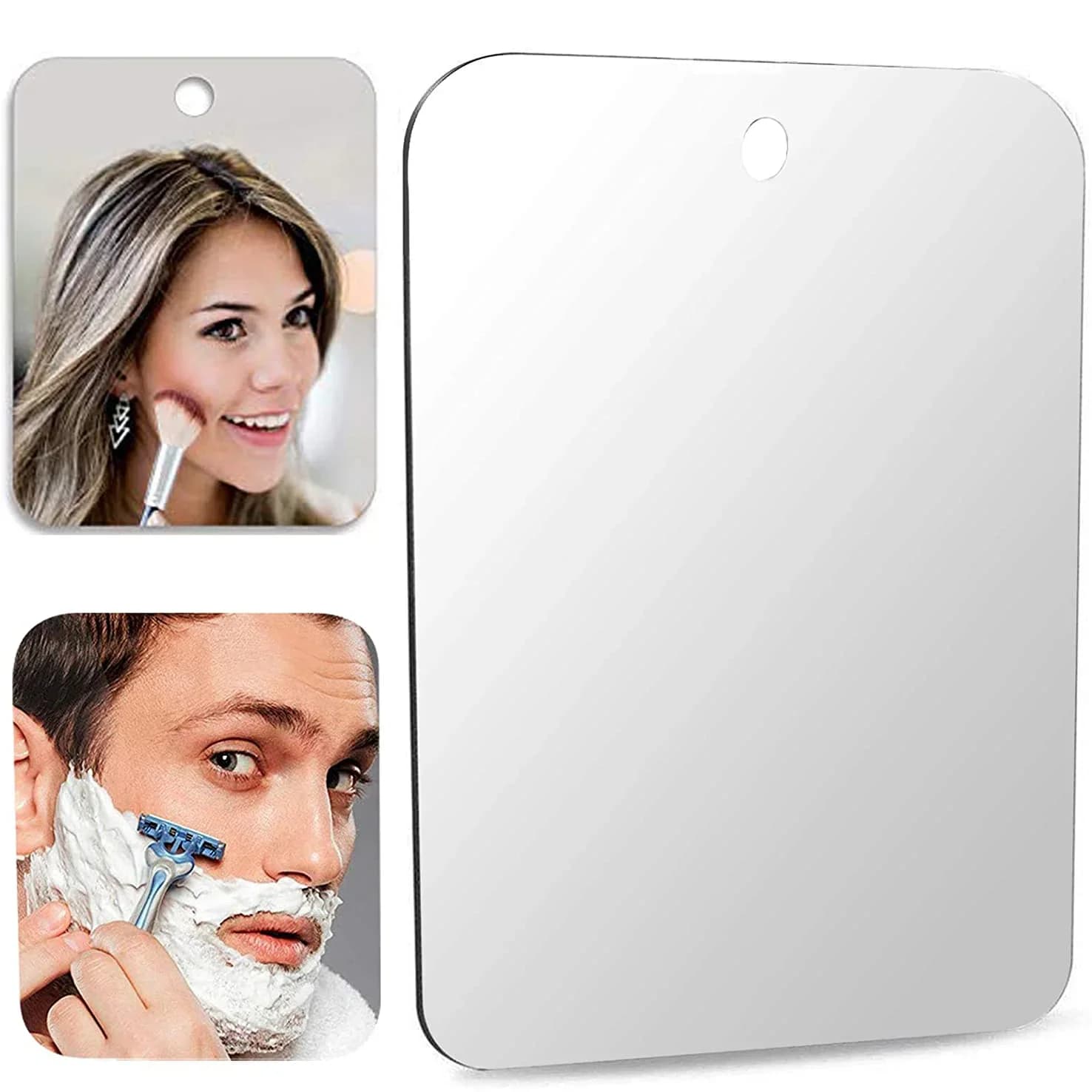 Specchio da viaggio con aspirazione a parete in acrilico Specchio da barba da viaggio portatile infrangibile Uomo Rasatura Donna Trucco Accessori da bagno