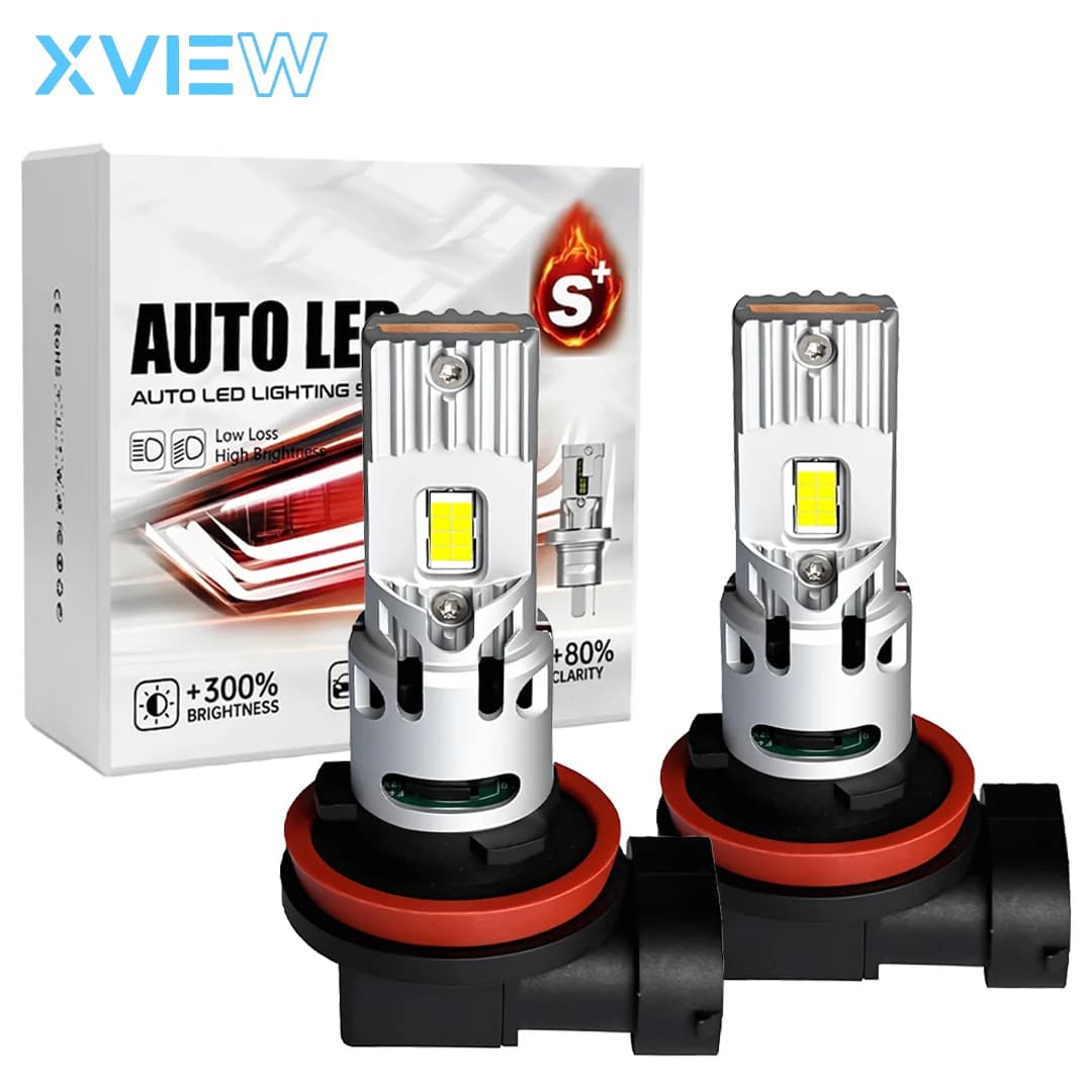 Faro LED per Auto Mini H7 1:1, Wireless H11 H4 H8 H9 9005 9006, Lente Proiettore LED 6000K Bianco, Faro Auto Plug and Play