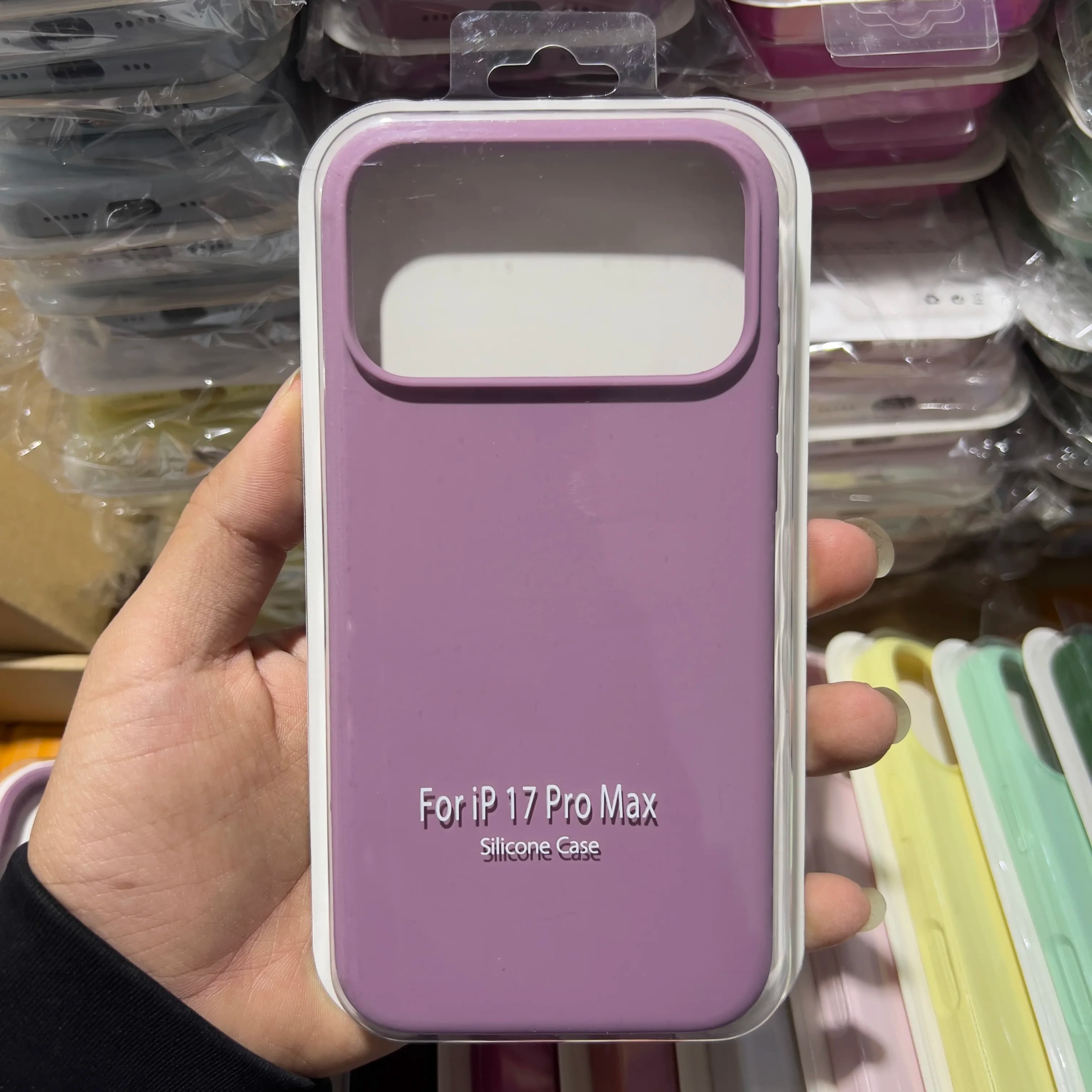 Custodia Originale in Silicone Antiurto per iPhone 17 Pro Max 16 15 14 13 Pro Max, Cover Posteriore Morbida Anti-caduta
