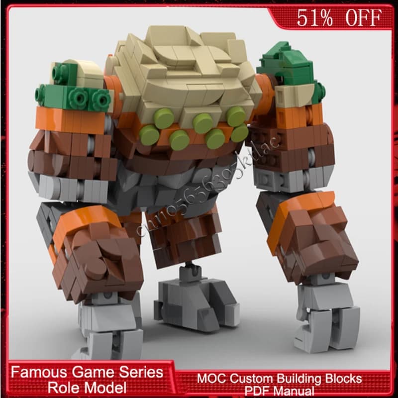 660 Pezzi Serie Personaggi di Giochi Popolari Quake Lord MOC Blocchi da Costruzione Modulari Personalizzabili Giocattolo Creativo DIY per Ragazzi Regalo di Compleanno