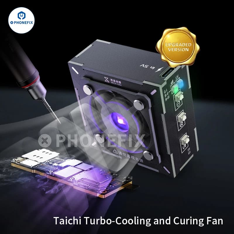 Qianli MEGA-IDEA Turbo Raffreddamento UV Polimerizzazione Ventola Estrattore di Fumi Per Il Telefono Mobile Scheda Madre PCB Saldatura Riparazione Strumenti di Dissipazione del Calore