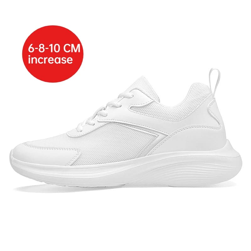 Sneakers da Uomo alla Moda con Rialzo Interno, Scarpe Traspiranti in Mesh con Suola in Microfibra, Comode per Camminare all'Aperto