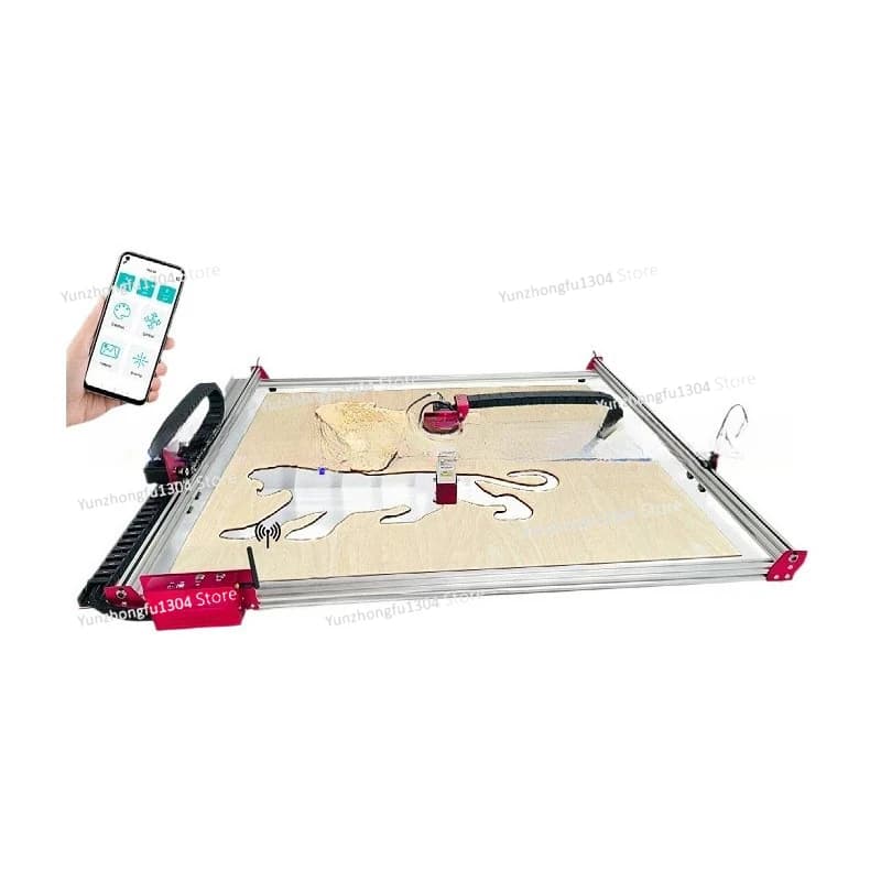 Macchina per incisione laser 100 * 100 cm area di lavoro laser interamente in metallo e router con telecomando APP