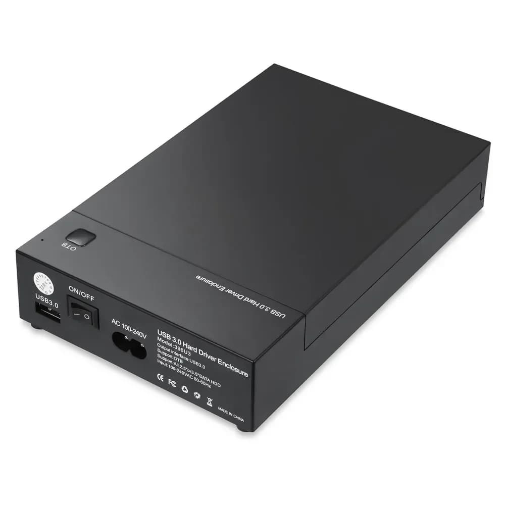 Custodia per disco rigido esterno da USB 3.0 a SATA III da 3,5 pollici che supporta l'adattatore integrato SSD HDD SATA da 2,5" e 3,5"