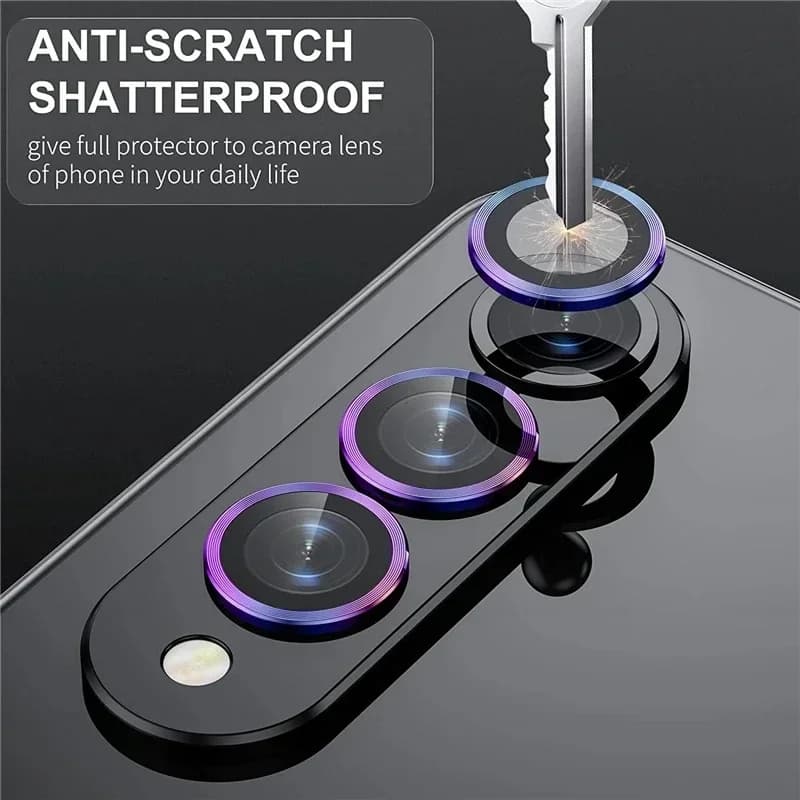 Protezione della fotocamera per Samsung Galaxy A54 A34 A14 A24 A13 4G A25 5G Anello per obiettivo in metallo Vetro temperato per Samsung S23 FE Pellicola per obiettivo