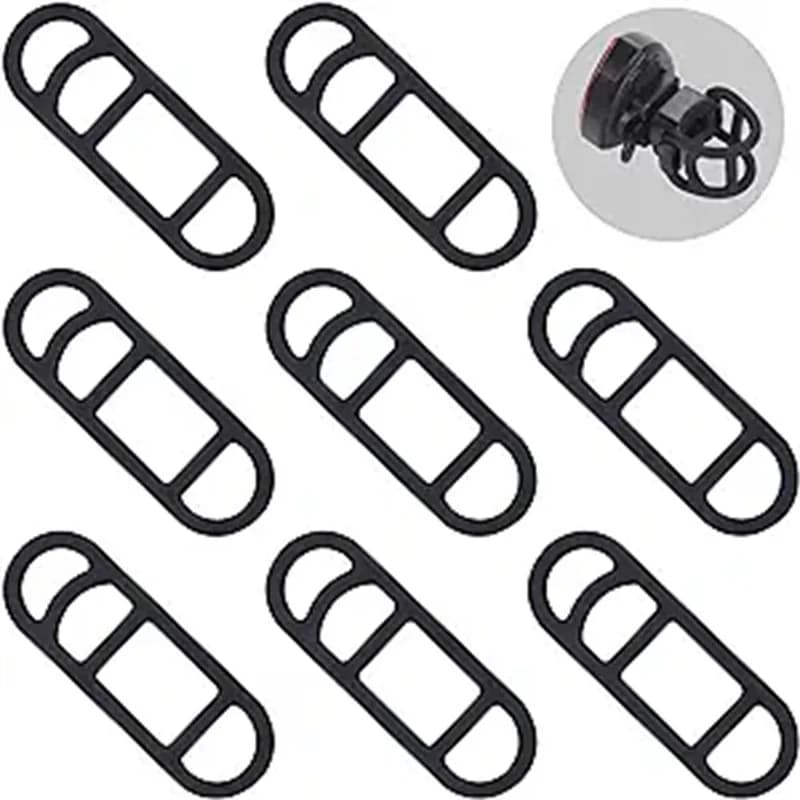 2/5/10pcs Luce Anteriore Torcia Fascia Elastica per Bici Da Strada Ciclismo Faro Silicone GEL Cinghia GPS Fotocamera Bungee Stretch Holder NUOVO