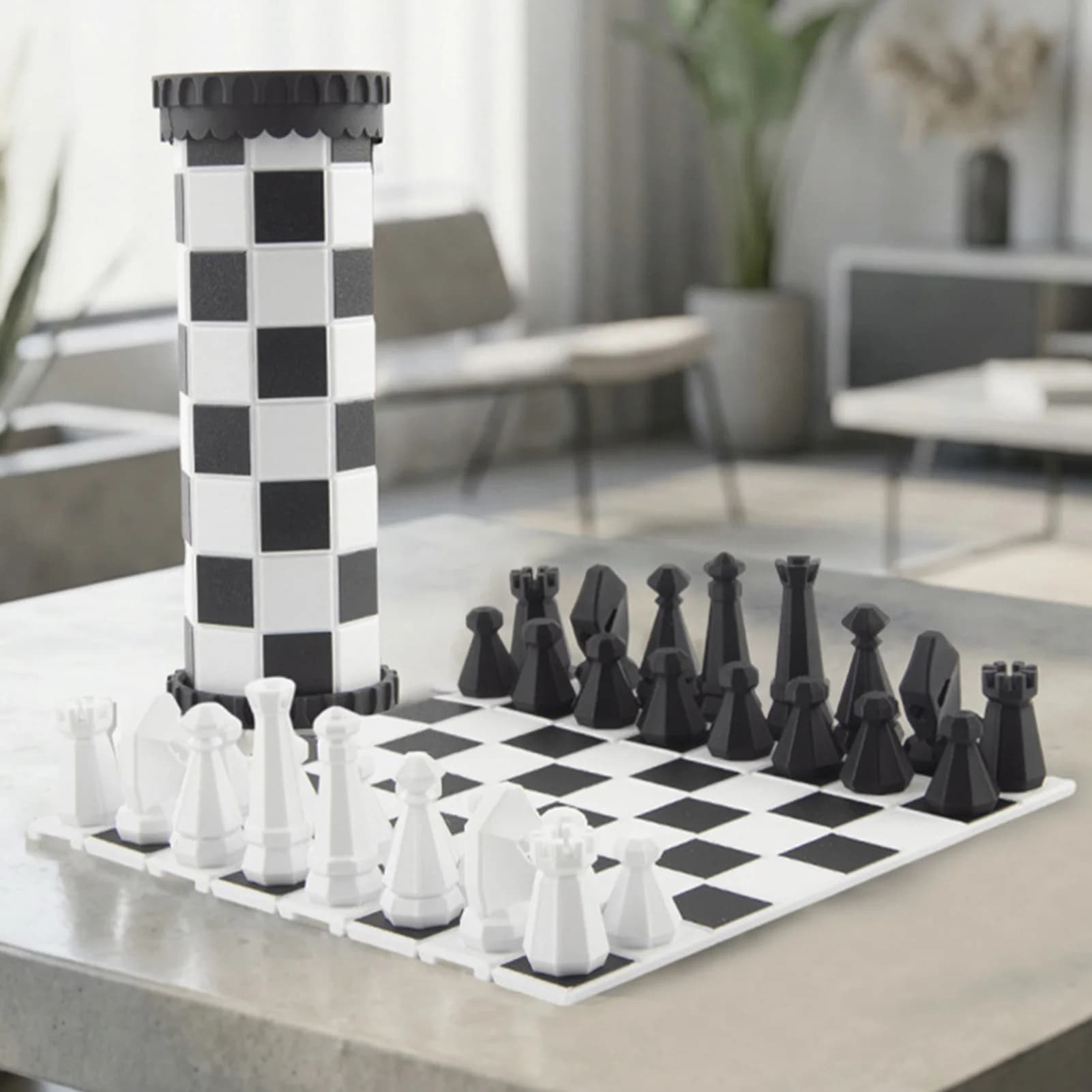 Set di Scacchi Portatile Arrotolabile per Bambini, Gioco Educativo Leggero in Legno con Confezione Regalo per Viaggi, Sviluppo Cerebrale
